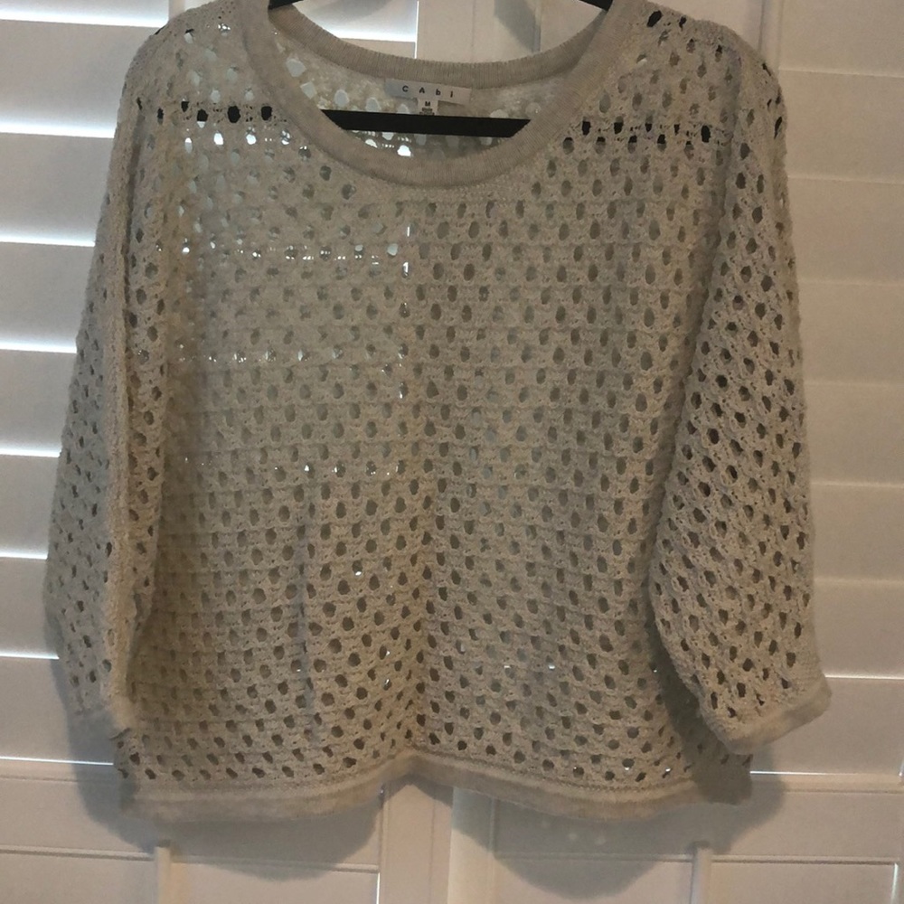CAbi open weave sweater